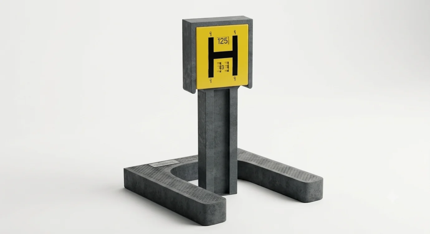 enviroPOST® recycled plastic marker post standing in an enviroSLAB® horseshoe gully